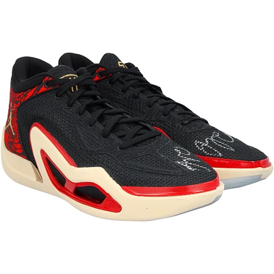 Jayson Tatum Boston Celtics Autographed Game-Used Black/Red Jordan Brand Shoes vs. Miami Heat on May 21, 2023