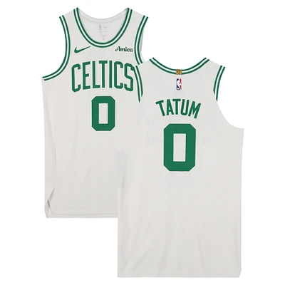 Jayson Tatum Boston Celtics Game-Used #0 White Nike Jersey vs. Memphis Grizzlies on March 31, 2025 - Size 48+4