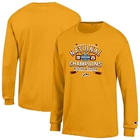 Unisex Champion Gold Western Michigan Broncos 2025 NCAA Frozen Four Men's Ice Hockey National Champions Long Sleeve T-Shirt