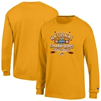 Unisex Champion Gold Western Michigan Broncos 2025 NCAA Frozen Four Men's Ice Hockey National Champions Long Sleeve T-Shirt