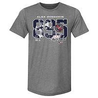 Men's 500 Level Alexander Ovechkin Washington Capitals NHL All-Time Leading Goal Scorer Tri-Blend Overlay T-Shirt