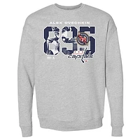 Men's 500 Level Alexander Ovechkin Heather Gray Washington Capitals NHL All-Time Leading Goal Scorer Overlay Pullover Sweatshirt