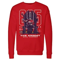 Men's 500 Level Alexander Ovechkin Red Washington Capitals NHL All-Time Leading Goal Scorer Throne Pullover Sweatshirt