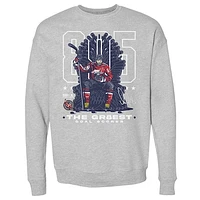 Men's 500 Level Alexander Ovechkin Heather Gray Washington Capitals NHL All-Time Leading Goal Scorer Throne Pullover Sweatshirt