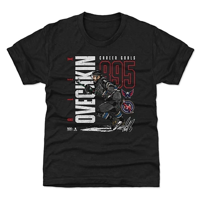 Youth 500 Level Alexander Ovechkin Black Washington Capitals NHL All-Time Leading Goal Scorer Throwback T-Shirt