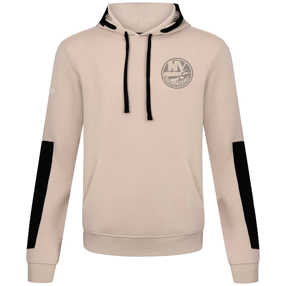 Men's Levelwear Khaki New York Islanders Bombay Response Pullover Hoodie