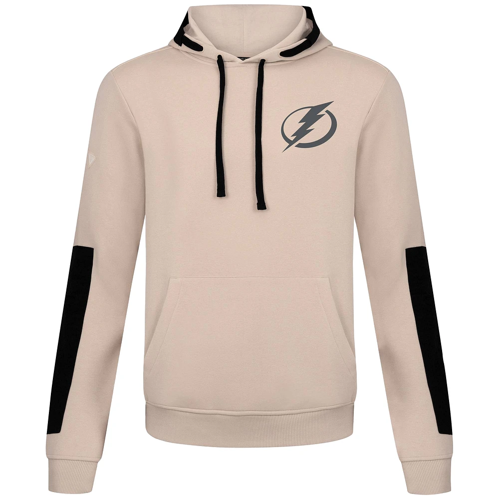 Men's Levelwear Khaki Tampa Bay Lightning Bombay Response Pullover Hoodie