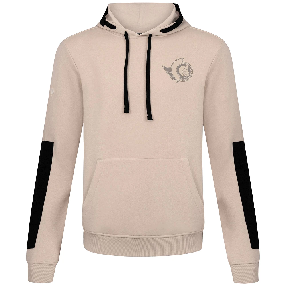 Men's Levelwear Khaki Ottawa Senators Bombay Response Pullover Hoodie