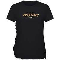 Women's Levelwear  Black Nashville Predators Airflow Scratched T-Shirt