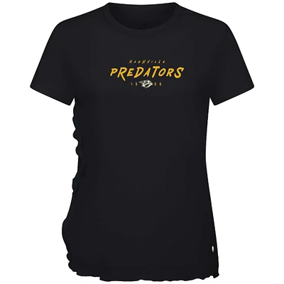 Women's Levelwear  Black Nashville Predators Airflow Scratched T-Shirt