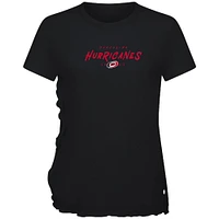 Women's Levelwear  Black Carolina Hurricanes Airflow Scratched T-Shirt