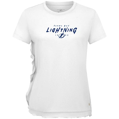 Women's Levelwear  White Tampa Bay Lightning Airflow Scratched T-Shirt