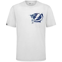 Men's Levelwear  White Tampa Bay Lightning Focal Blasted T-Shirt