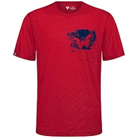 Men's Levelwear  Red Washington Capitals Focal Blasted T-Shirt