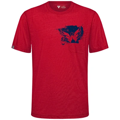 Men's Levelwear  Red Washington Capitals Focal Blasted T-Shirt