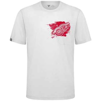 Men's Levelwear  White Detroit Red Wings Focal Blasted T-Shirt
