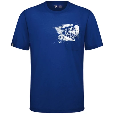 Men's Levelwear  Royal New York Rangers Focal Blasted T-Shirt
