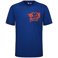 Men's Levelwear  Royal New York Islanders Focal Blasted T-Shirt