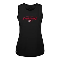 Women's Levelwear  Black Carolina Hurricanes Macy Scratched Tank Top