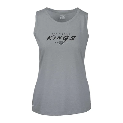 Women's Levelwear  Gray Los Angeles Kings Macy Scratched Tank Top