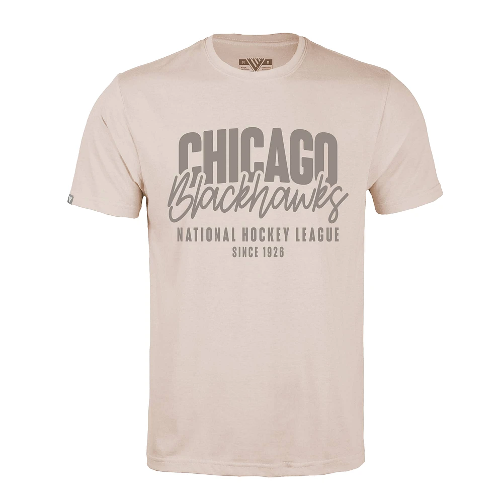 Men's Levelwear Khaki Chicago Blackhawks Richmond Response T-Shirt