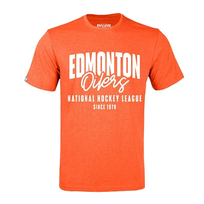 Men's Levelwear  Heather Orange Edmonton Oilers Richmond Response T-Shirt