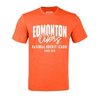 Men's Levelwear  Heather Orange Edmonton Oilers Richmond Response T-Shirt