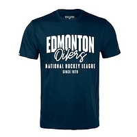 Men's Levelwear  Navy Edmonton Oilers Richmond Response T-Shirt