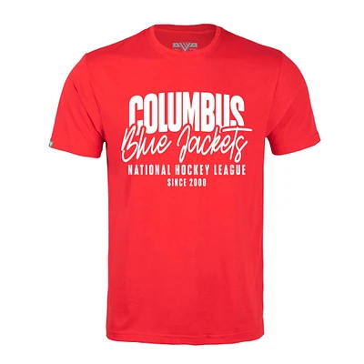 Men's Levelwear  Red Columbus Blue Jackets Richmond Response T-Shirt