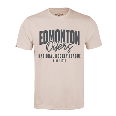 Men's Levelwear  Khaki Edmonton Oilers Richmond Response T-Shirt