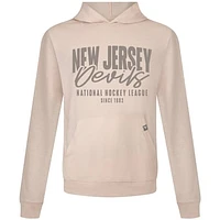 Men's Levelwear  Khaki New Jersey Devils Relay Response Pullover Hoodie