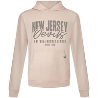 Men's Levelwear  Khaki New Jersey Devils Relay Response Pullover Hoodie