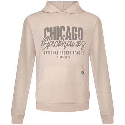Men's Levelwear  Khaki Chicago Blackhawks Relay Response Pullover Hoodie