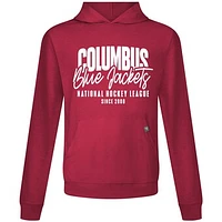 Men's Levelwear  Red Columbus Blue Jackets Relay Response Pullover Hoodie