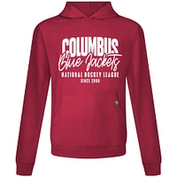 Men's Levelwear  Red Columbus Blue Jackets Relay Response Pullover Hoodie