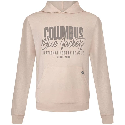 Men's Levelwear  Khaki Columbus Blue Jackets Relay Response Pullover Hoodie