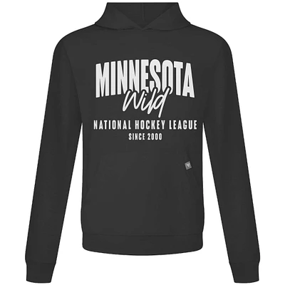 Men's Levelwear  Black Minnesota Wild Relay Response Pullover Hoodie