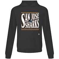 Men's Levelwear  Black San Jose Sharks Relay Powerhouse Pullover Hoodie