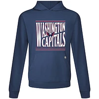 Men's Levelwear  Navy Washington Capitals Relay Powerhouse Pullover Hoodie
