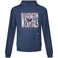 Men's Levelwear  Navy Washington Capitals Relay Powerhouse Pullover Hoodie