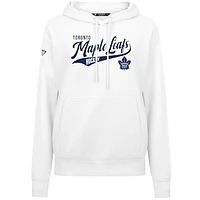 Women's Levelwear  White Toronto Maple Leafs Adorn Glide Pullover Hoodie