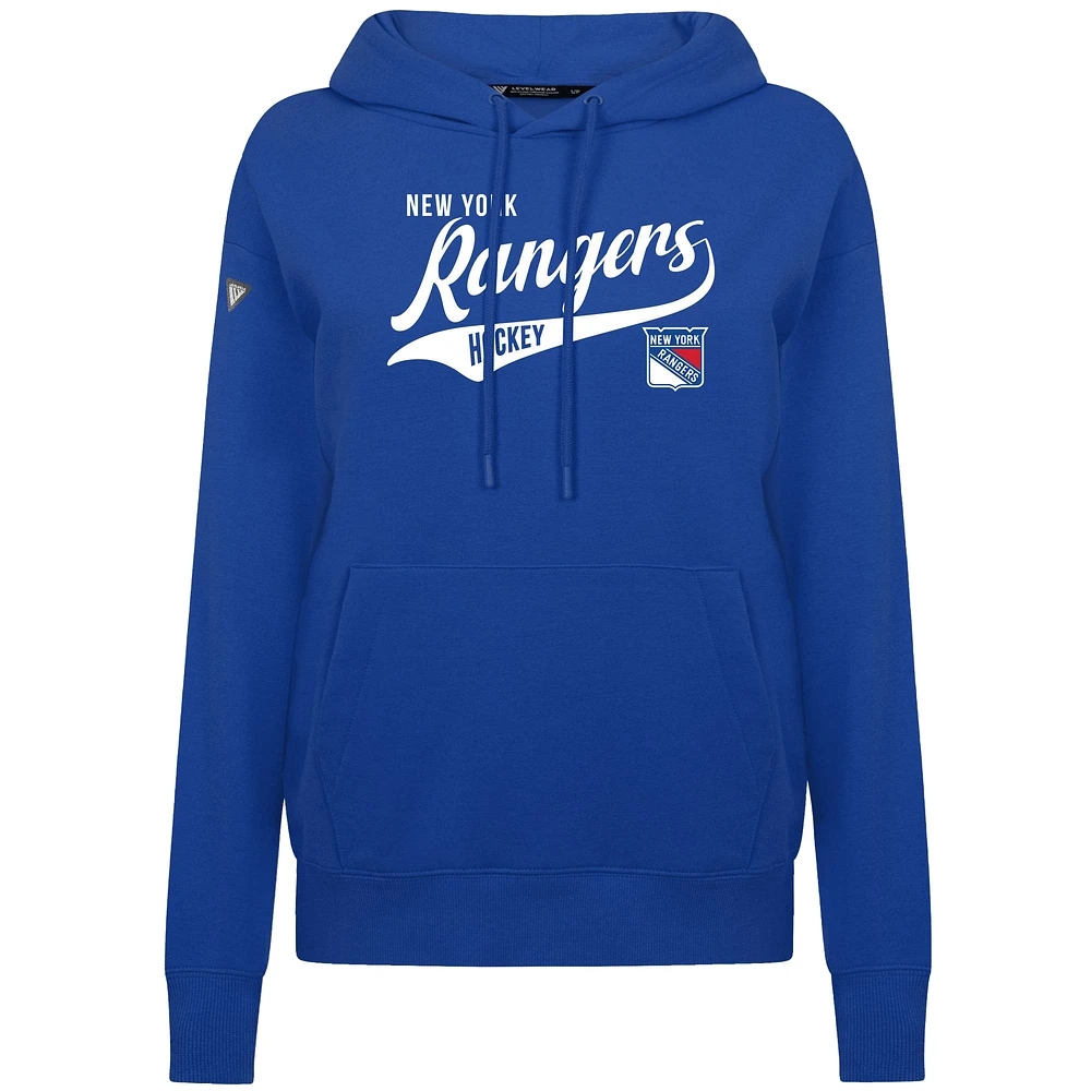 Women's Levelwear Royal New York Rangers Adorn Glide Pullover Hoodie