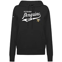 Women's Levelwear  Black Pittsburgh Penguins Adorn Glide Pullover Hoodie