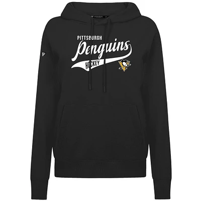 Women's Levelwear  Black Pittsburgh Penguins Adorn Glide Pullover Hoodie