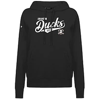 Women's Levelwear  Black Anaheim Ducks Adorn Glide Pullover Hoodie