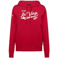 Women's Levelwear  Red Detroit Wings Adorn Glide Pullover Hoodie