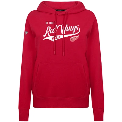 Women's Levelwear  Red Detroit Wings Adorn Glide Pullover Hoodie