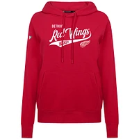 Women's Levelwear  Red Detroit Wings Adorn Glide Pullover Hoodie