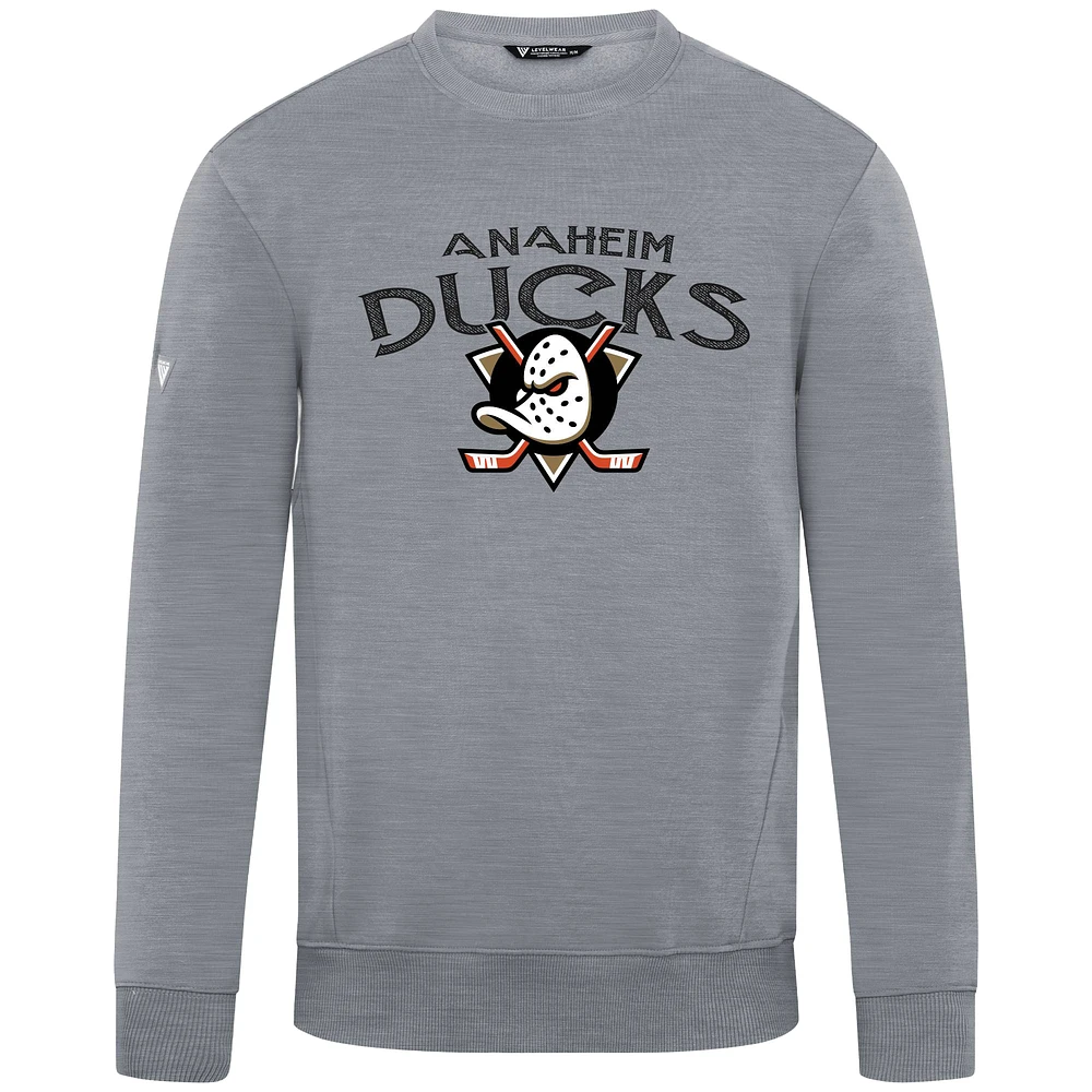 Men's Levelwear Gray Anaheim Ducks Zane Mission Sweatshirt