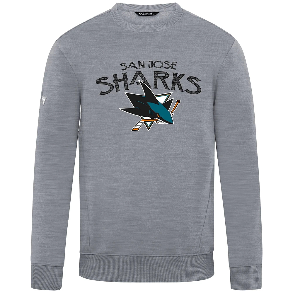 Men's Levelwear Gray San Jose Sharks Zane Mission Sweatshirt